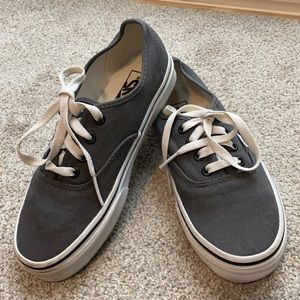 VANS Gray canvas lace up sneakers